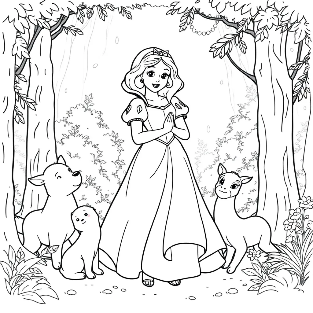 Snow White coloring page