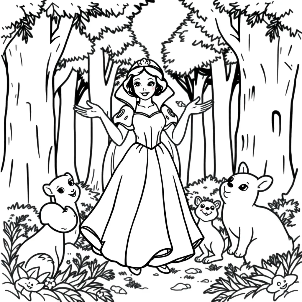 Snow White coloring page
