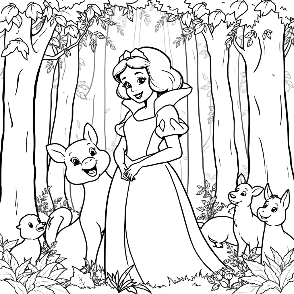 Snow White coloring page