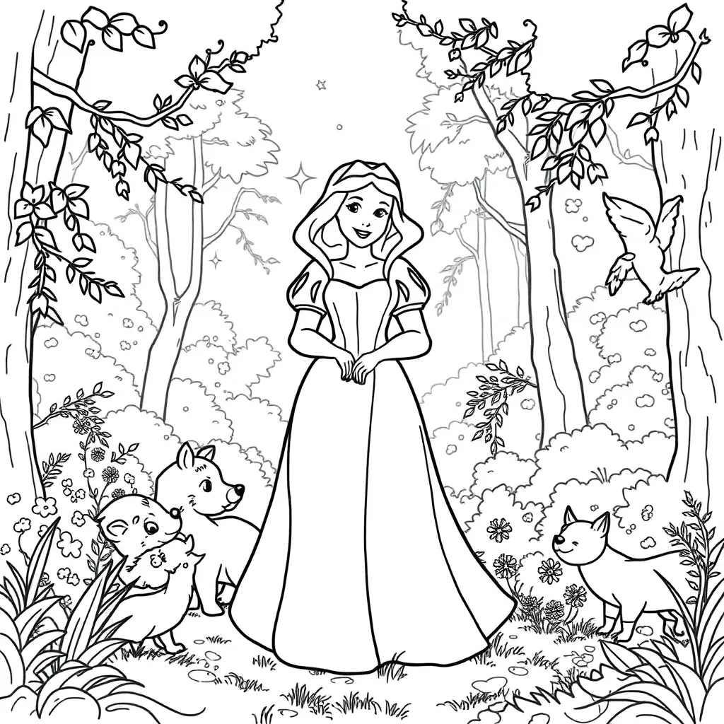 Snow White coloring page