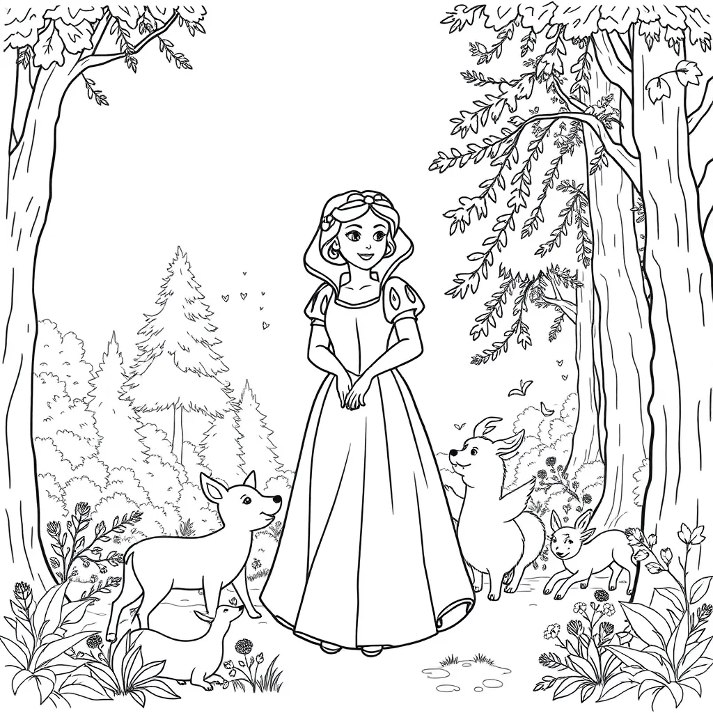 Snow White coloring page