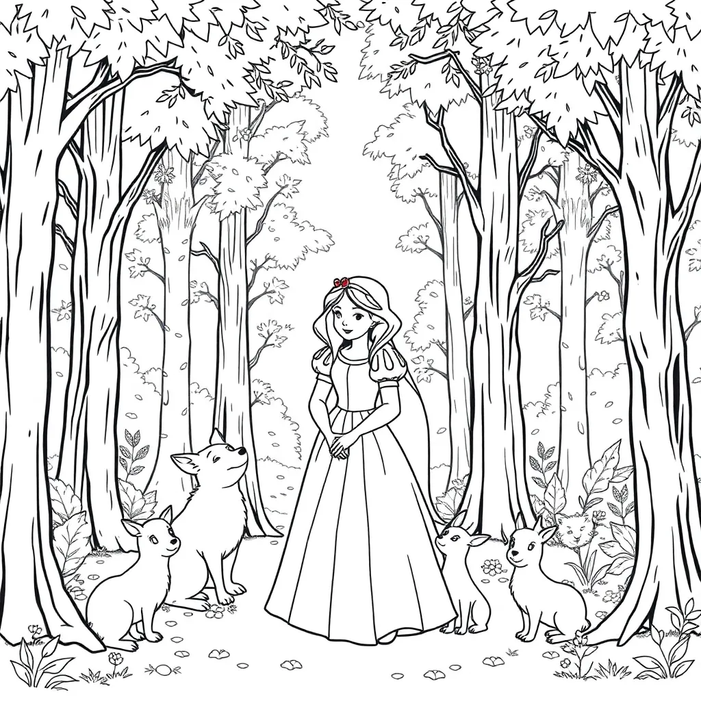 Snow White coloring page