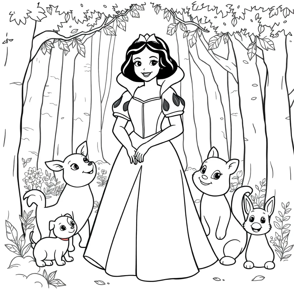 Snow White coloring page