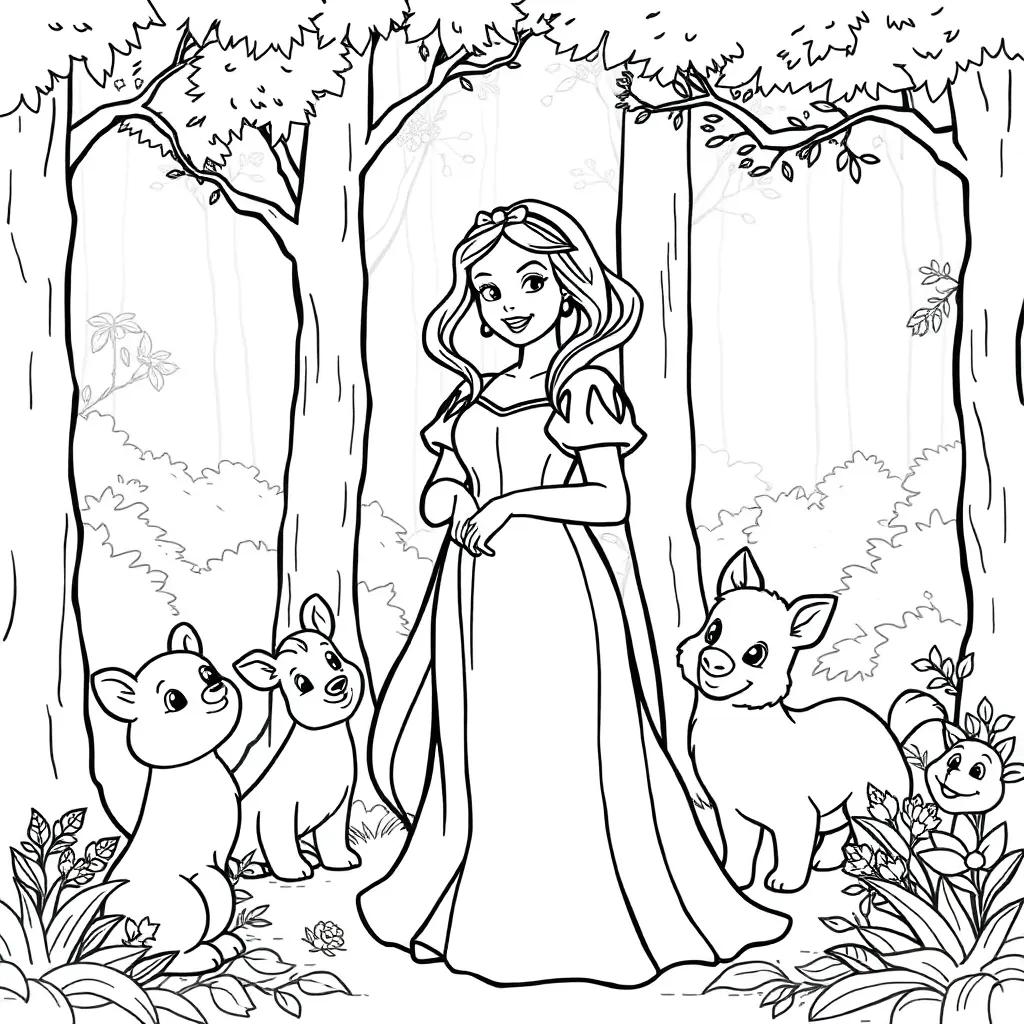 Snow White coloring page