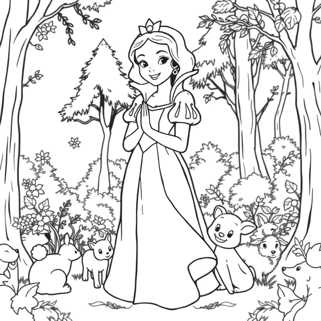 Snow White coloring page