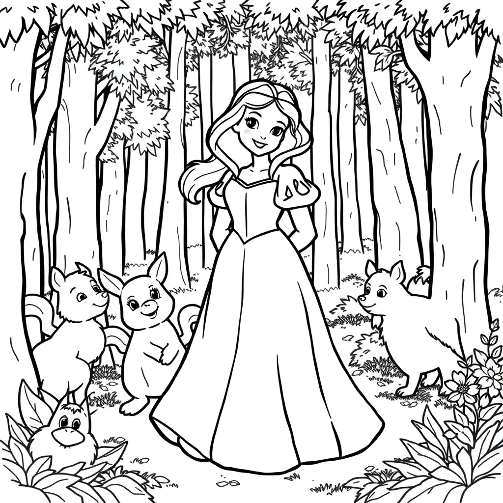 Snow White coloring page