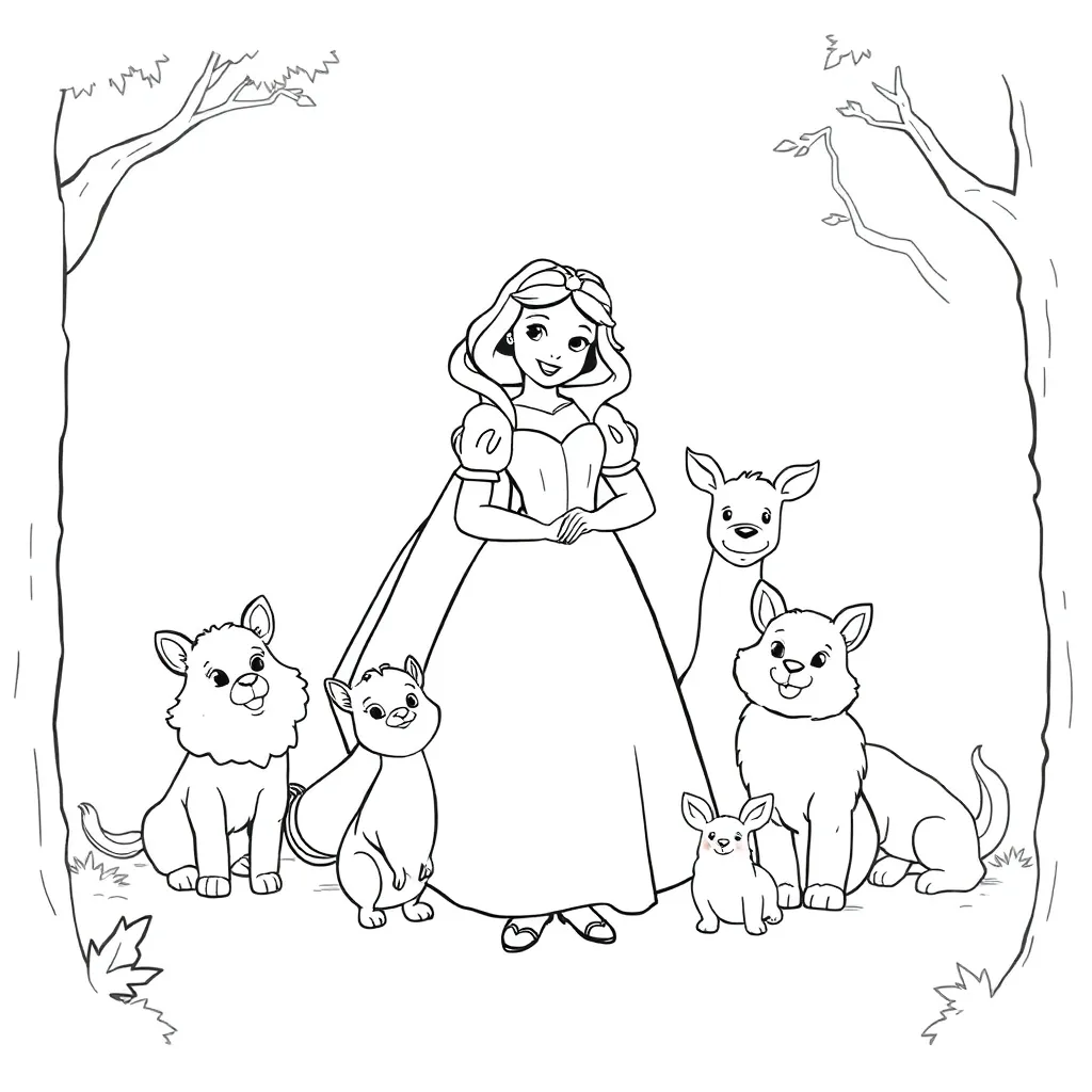 Snow White coloring page