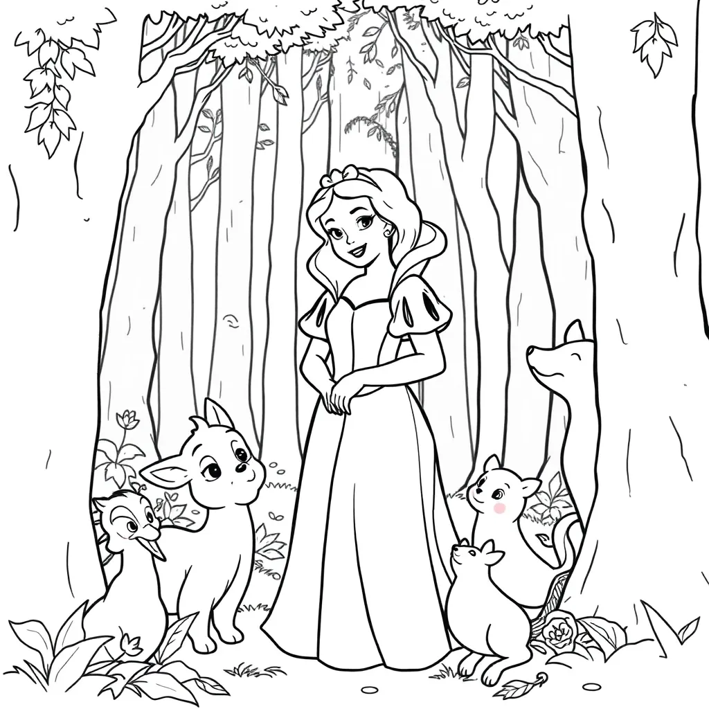 Snow White coloring page