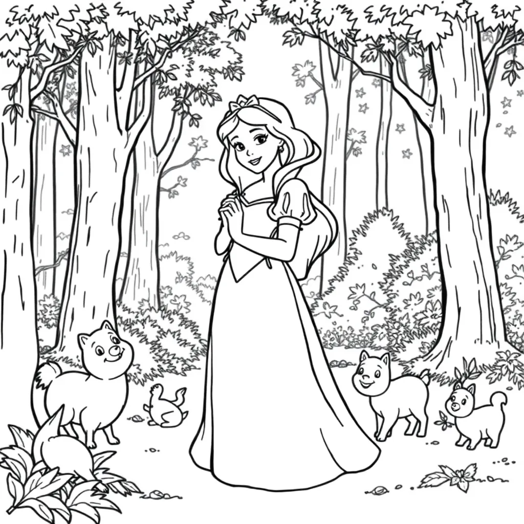 Snow White coloring page