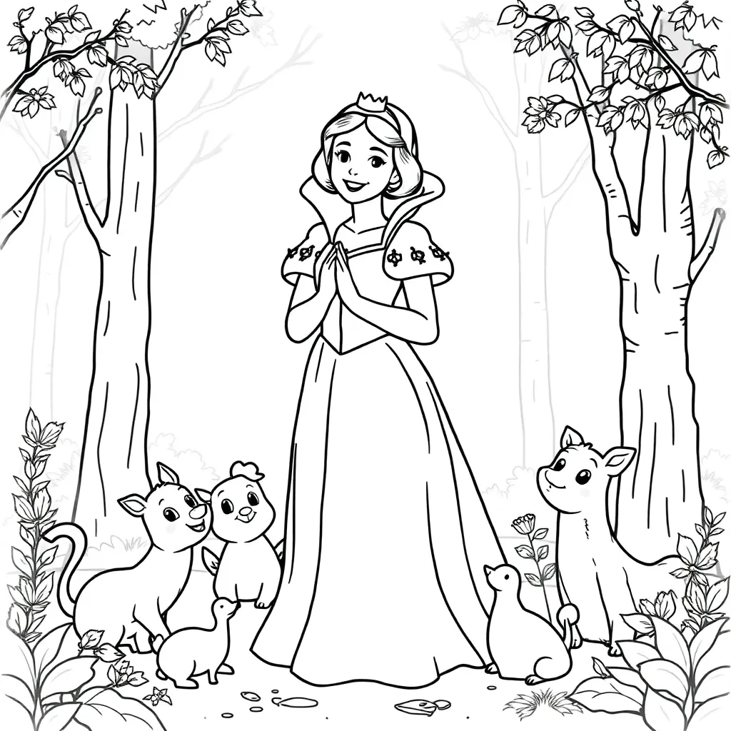 Snow White coloring page