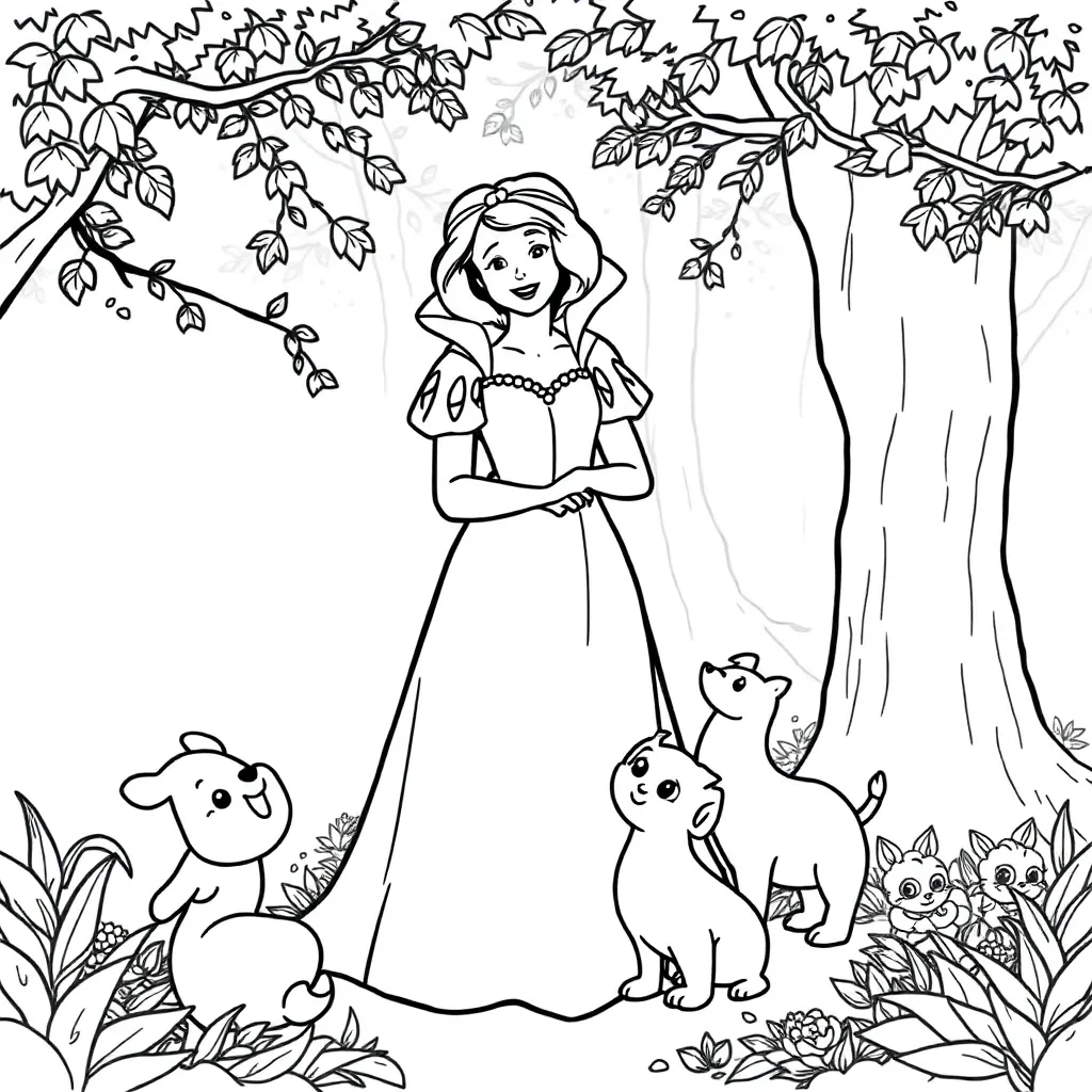 Snow White coloring page