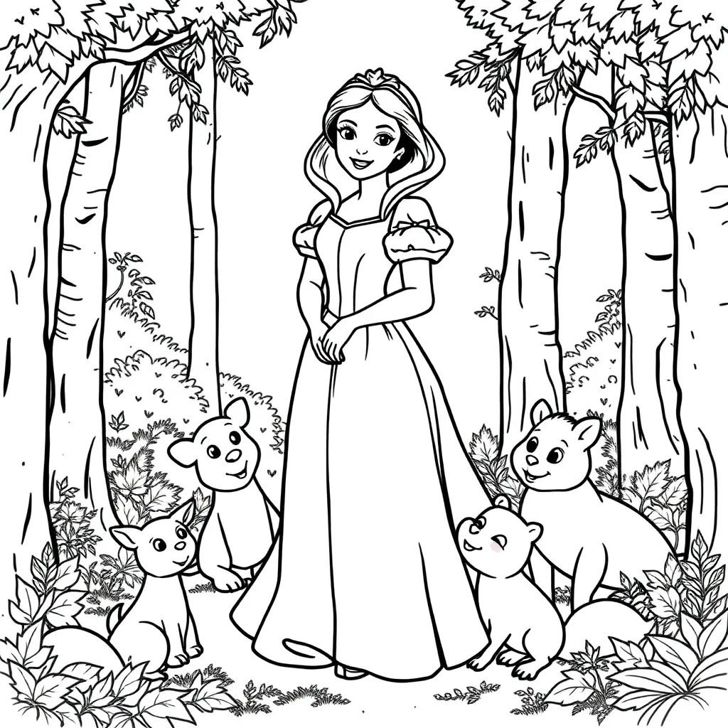 Snow White coloring page