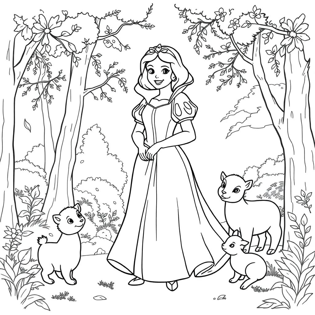 Snow White coloring page