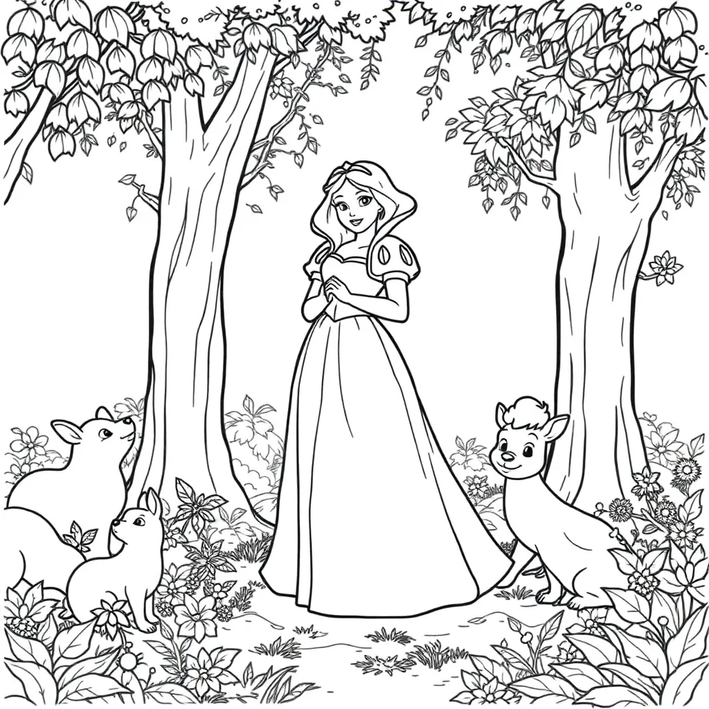 Snow White coloring page