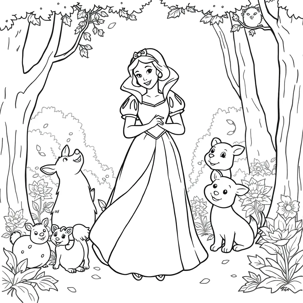 Snow White coloring page