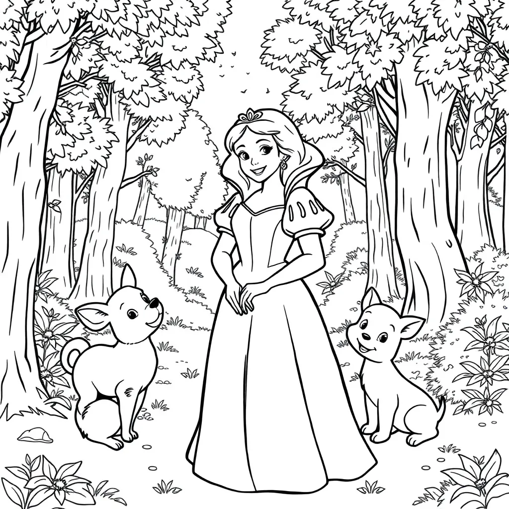 Snow White coloring page