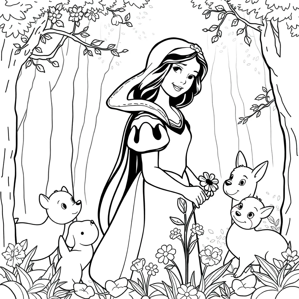 Snow White coloring page