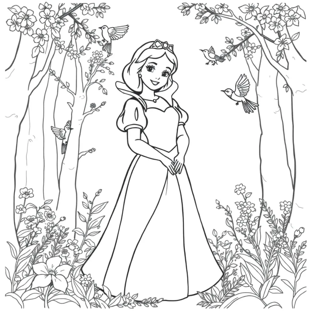 Snow White coloring page