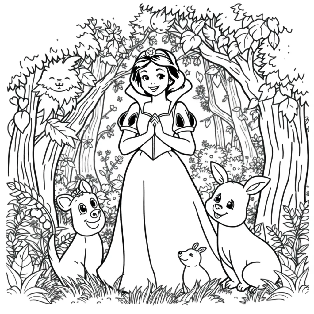 Snow White coloring page
