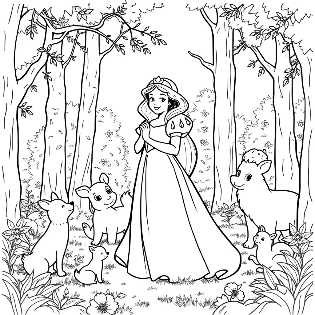 Snow White coloring page