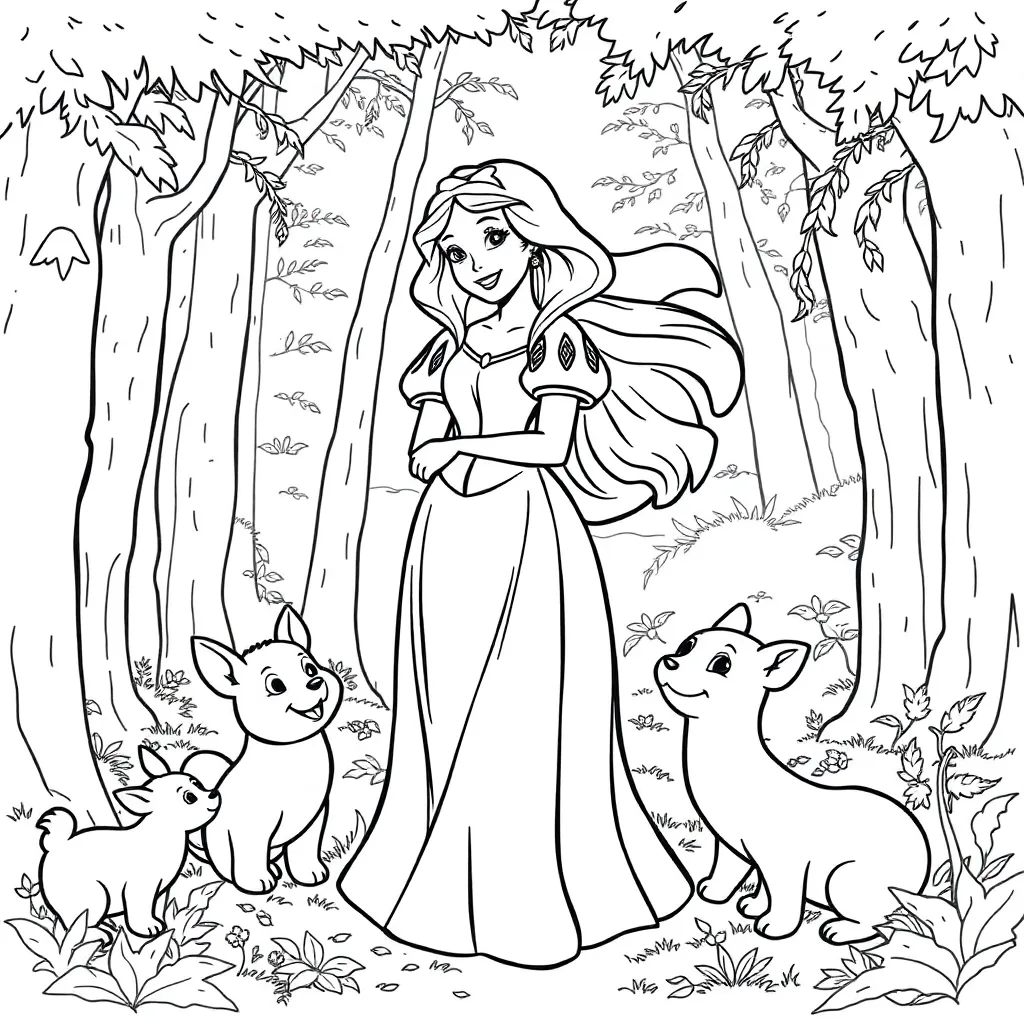Snow White coloring page