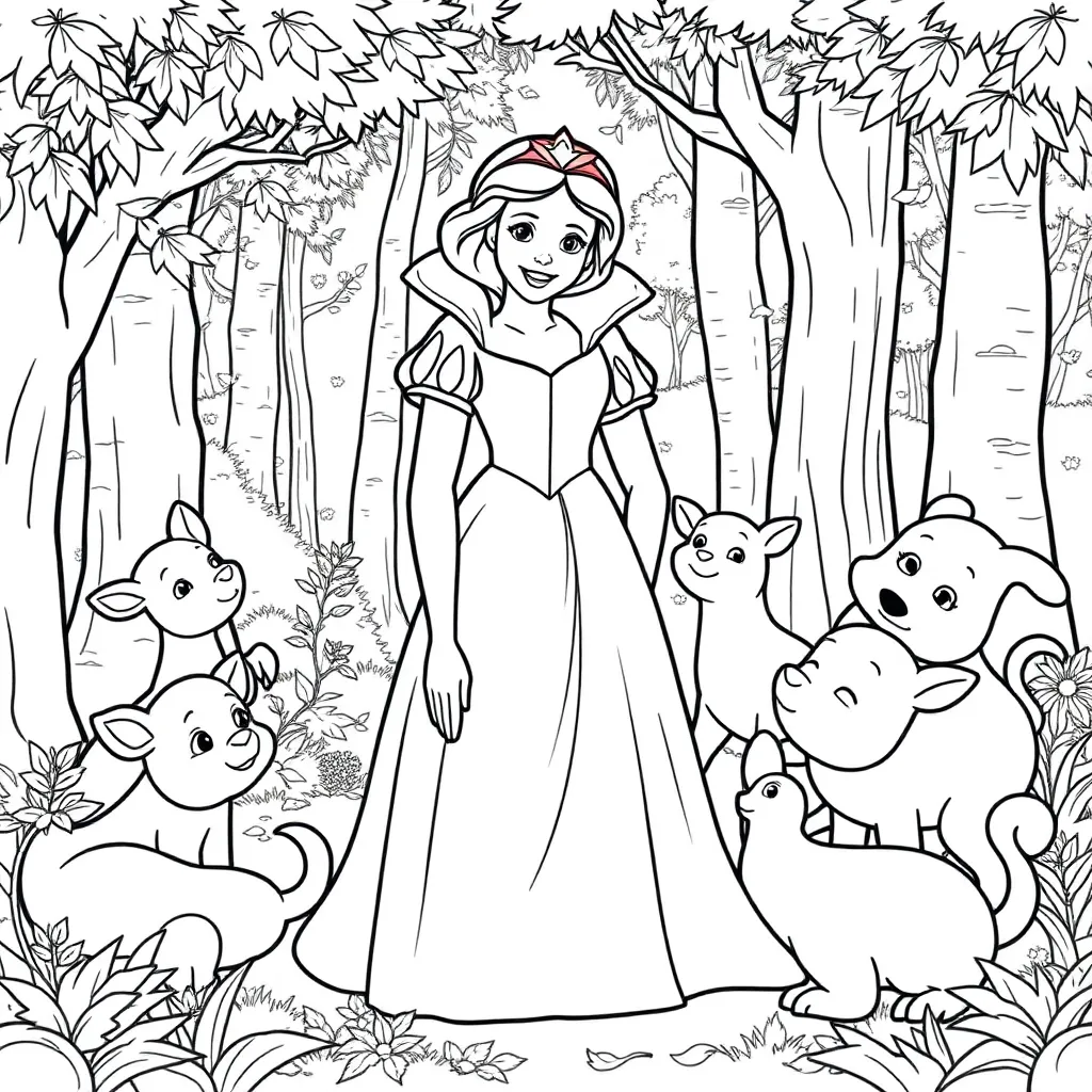 Snow White coloring page