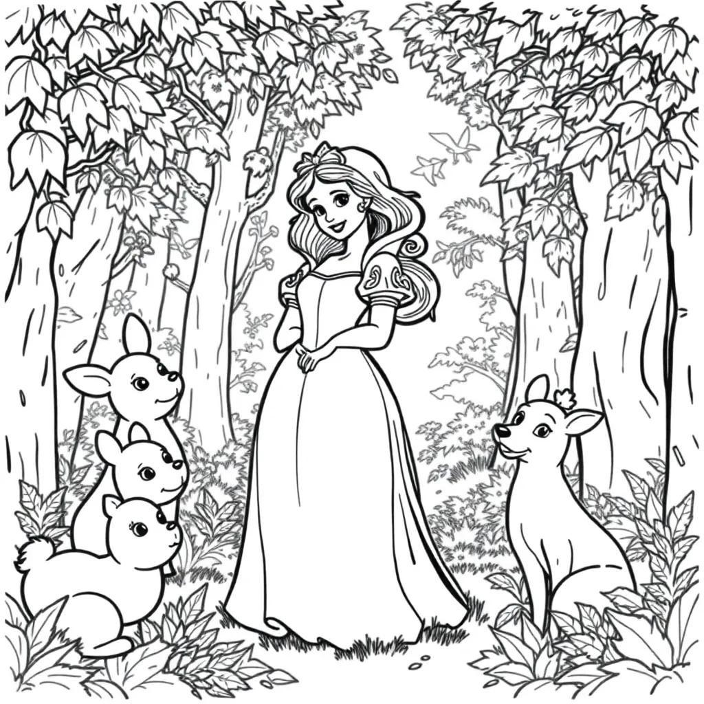 Snow White coloring page