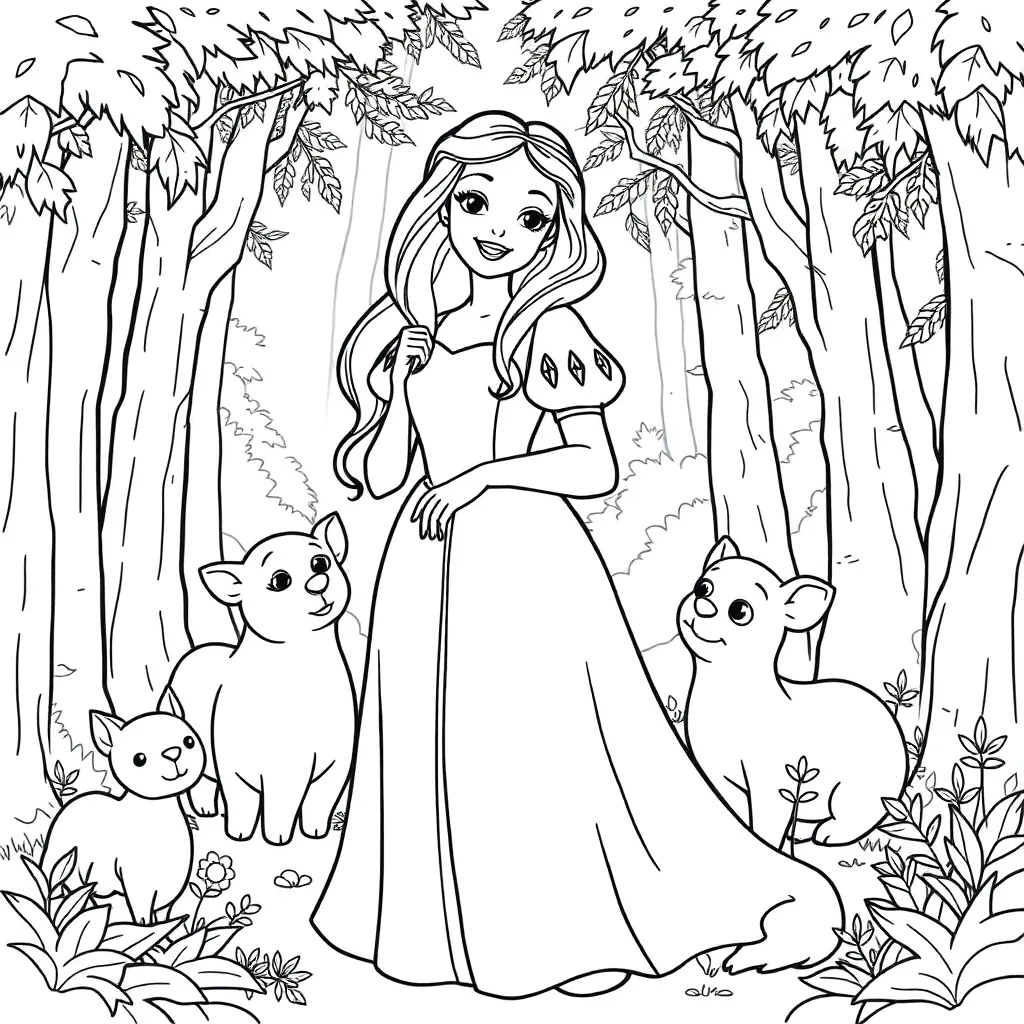 Snow White coloring page