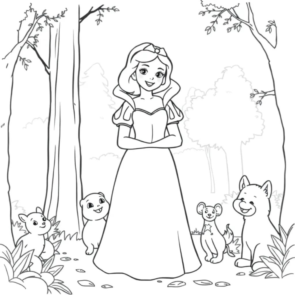 Snow White coloring page