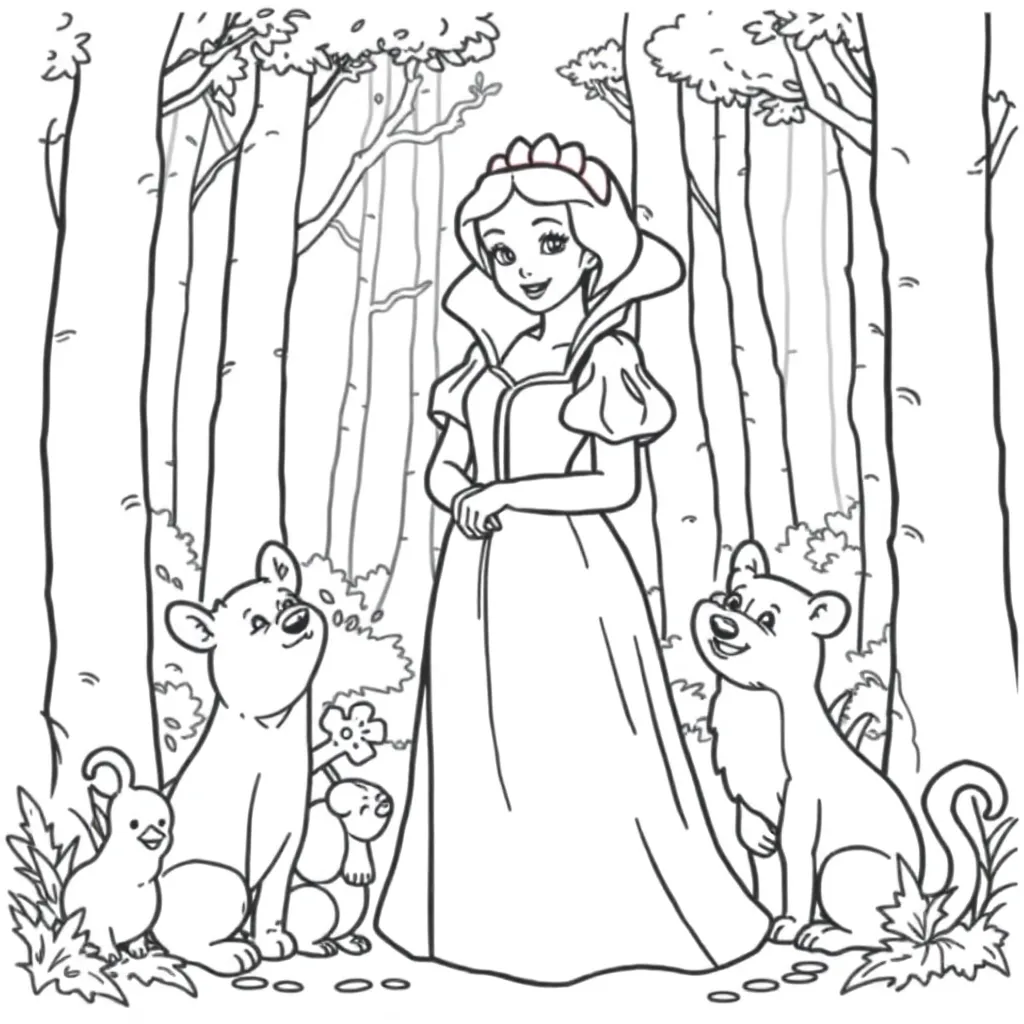 Snow White coloring page