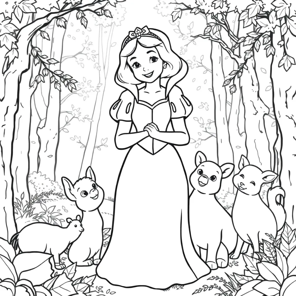 Snow White coloring page
