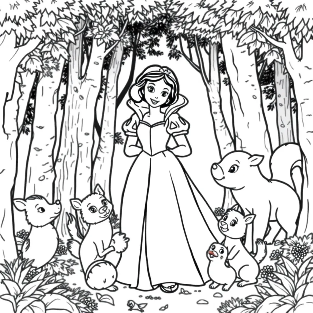 Snow White coloring page