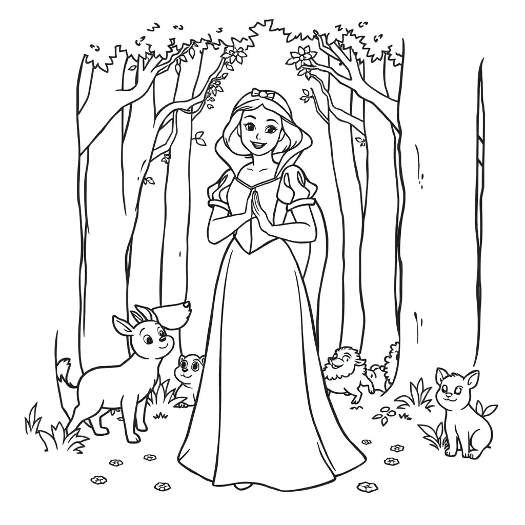 Snow White coloring page