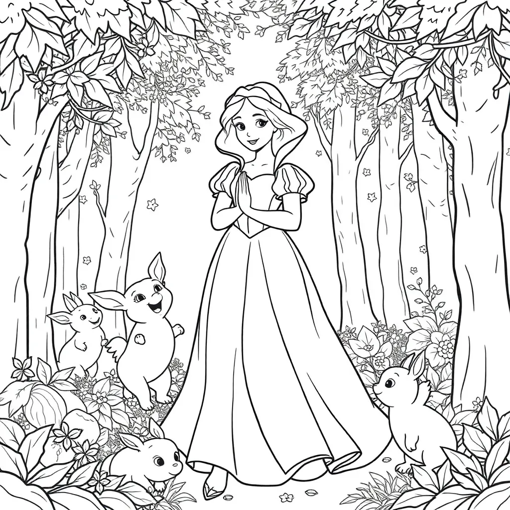 Snow White coloring page