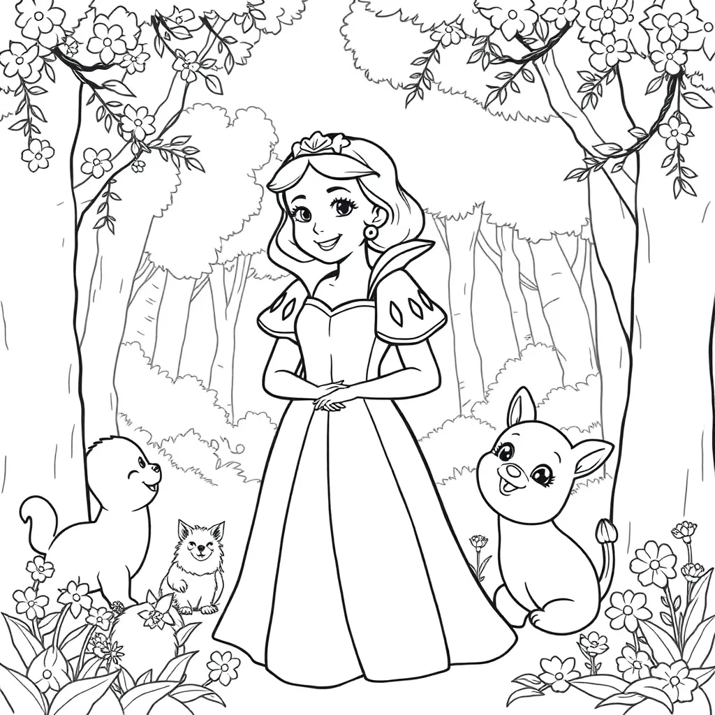 Snow White coloring page