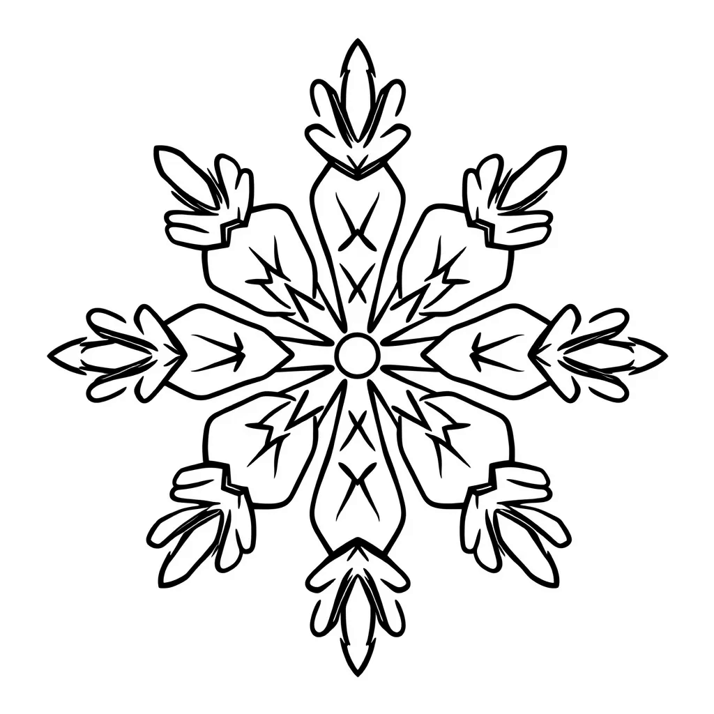 Snowflakes coloring page