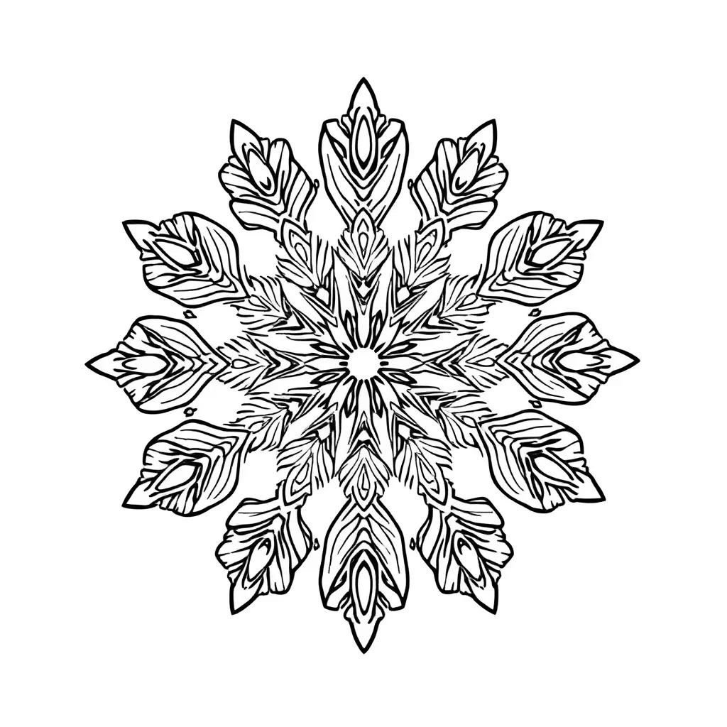 Snowflakes coloring page