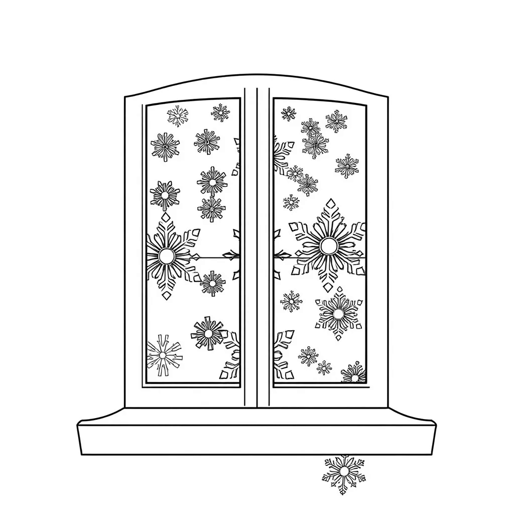 Snowflakes coloring page