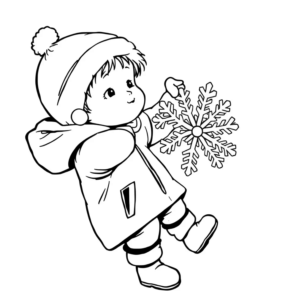 Snowflakes coloring page