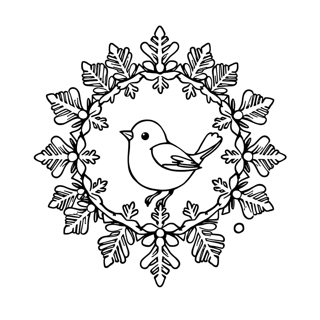 Snowflakes coloring page