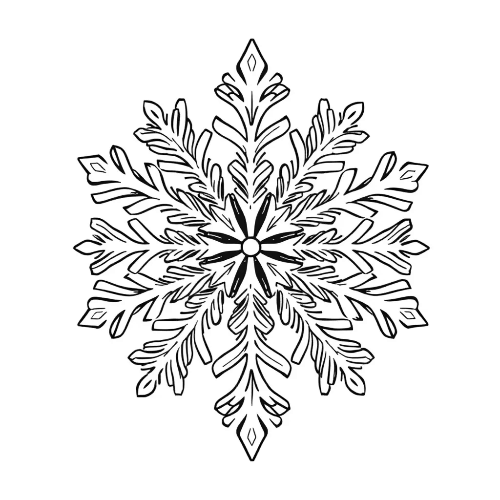 Snowflakes coloring page