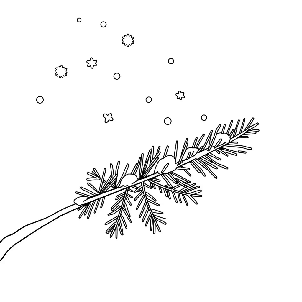 Snowflakes coloring page