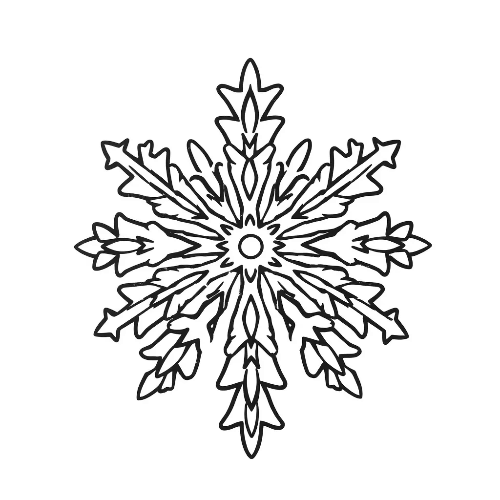 Snowflakes coloring page