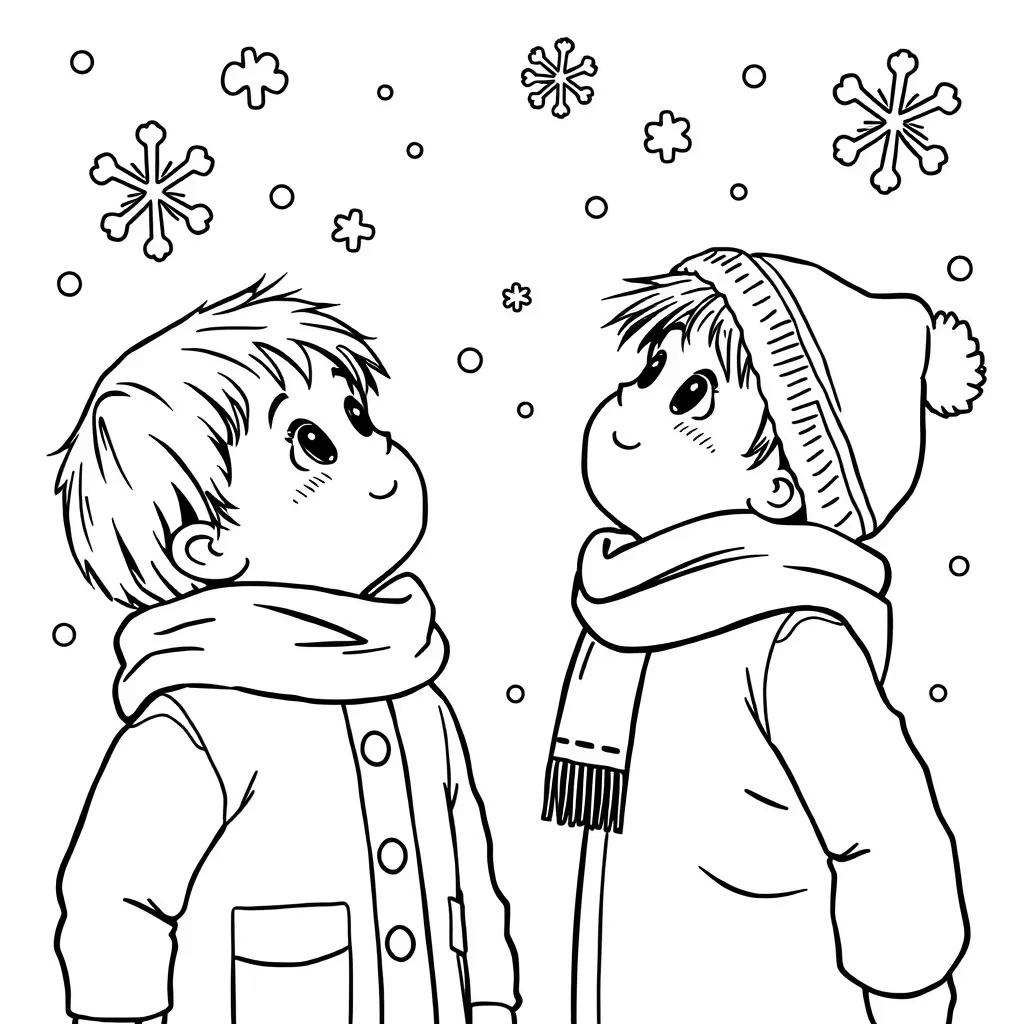 Snowflakes coloring page
