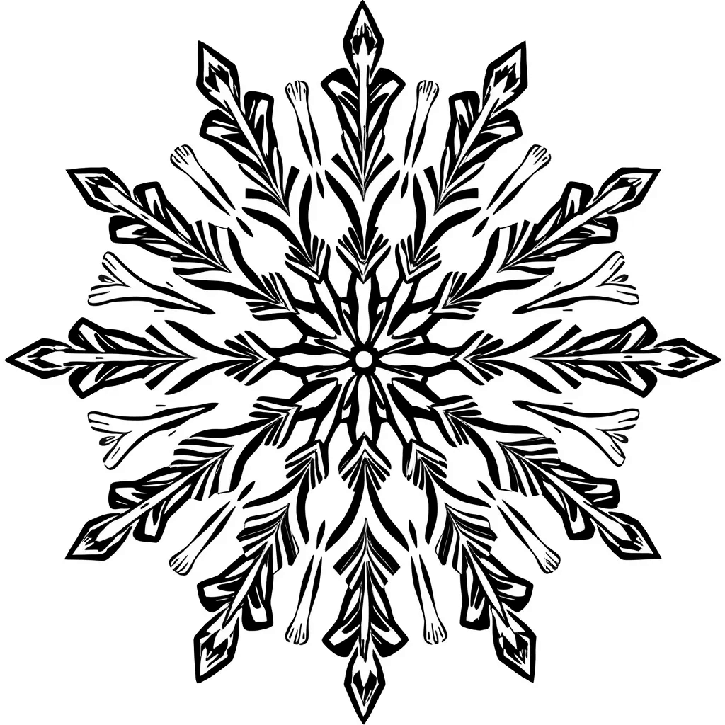 Snowflakes coloring page