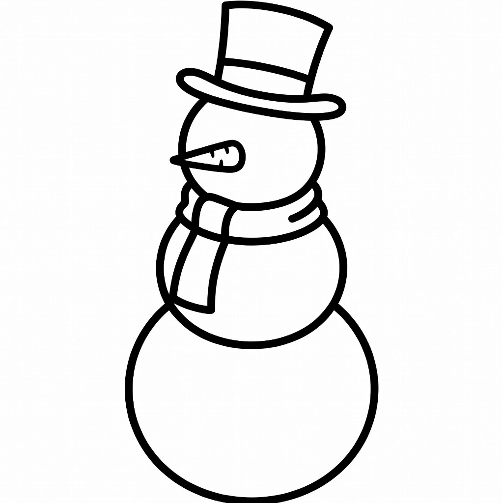 Snowman coloring page