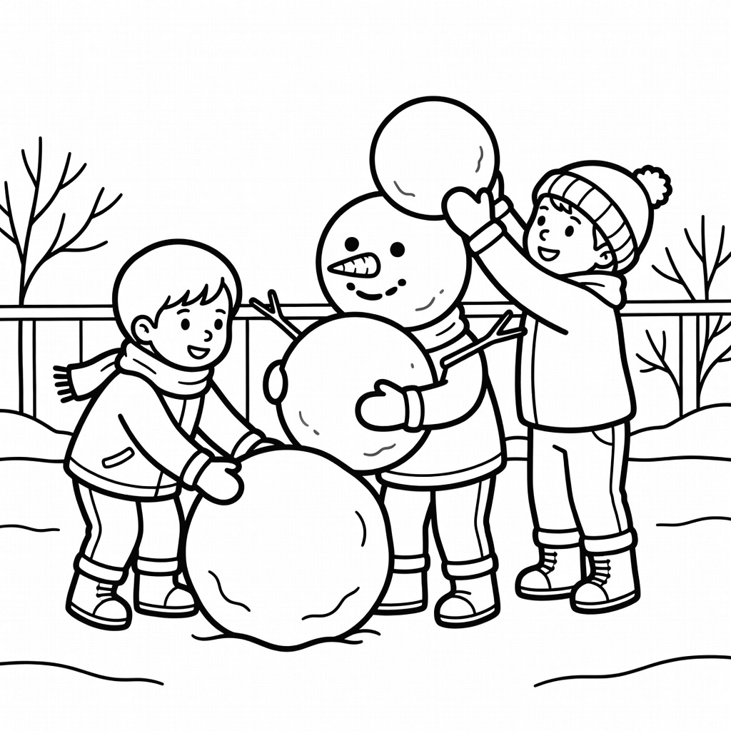 Snowman coloring page
