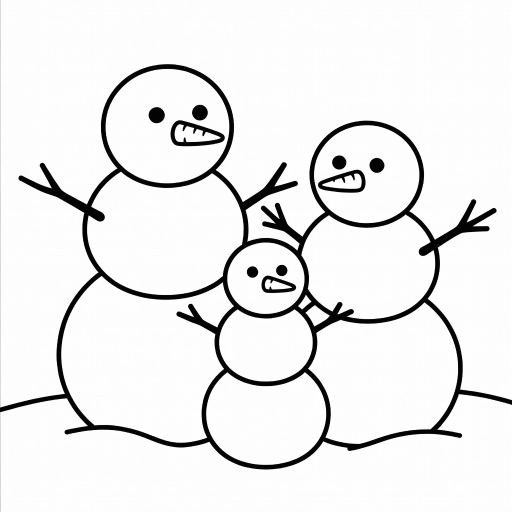 Snowman coloring page