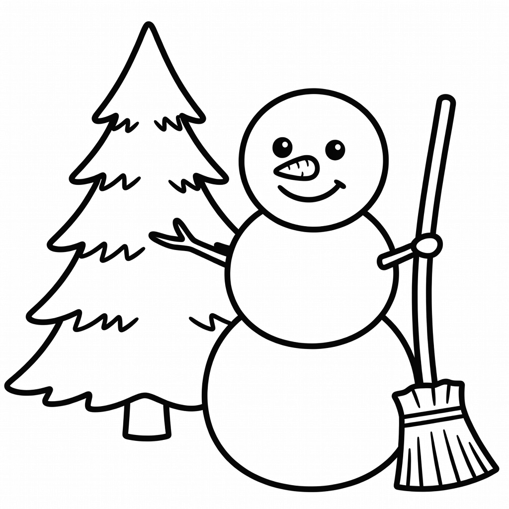 Snowman coloring page