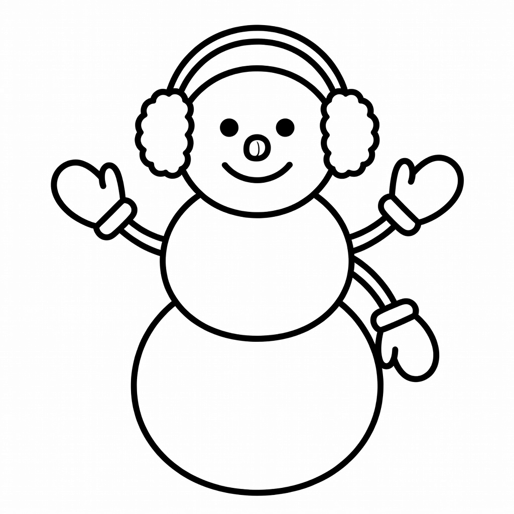 Snowman coloring page